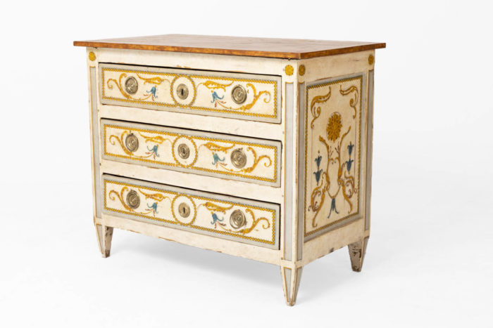 louis xvi painted wood commode