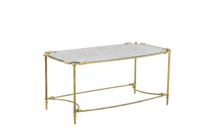 transition style coffee table gilt brass