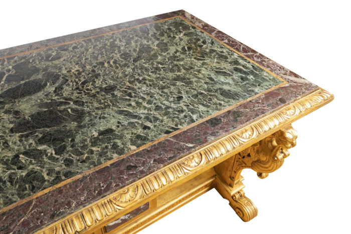 table style renaissance gilt wood marble