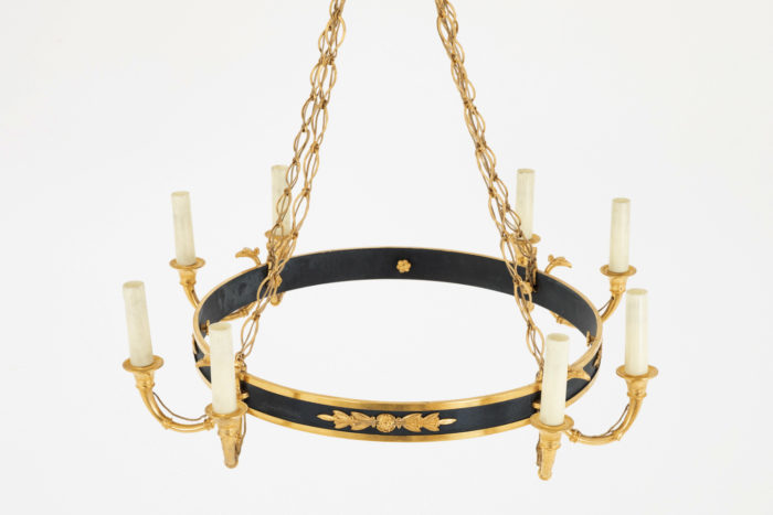 empire style chandelier lacquered steel