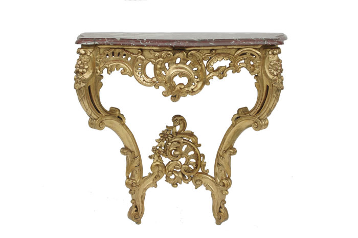 console style louis xv bois doré