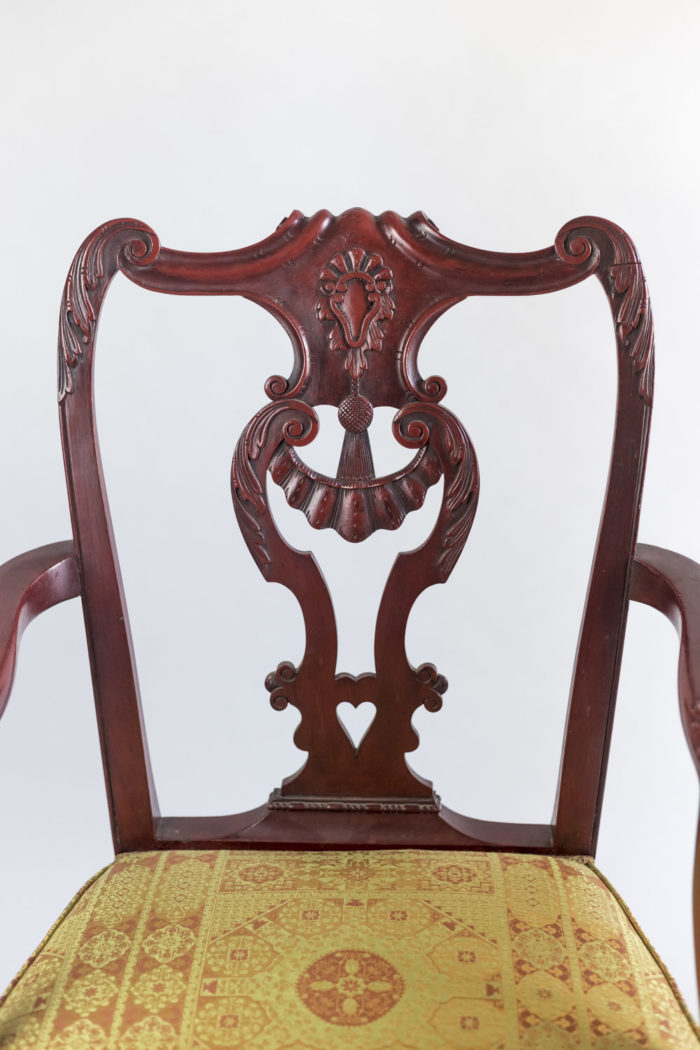 chippendale armchairs openwork back