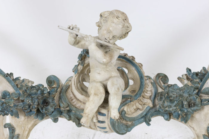 console style louis xv putto jouant flûte