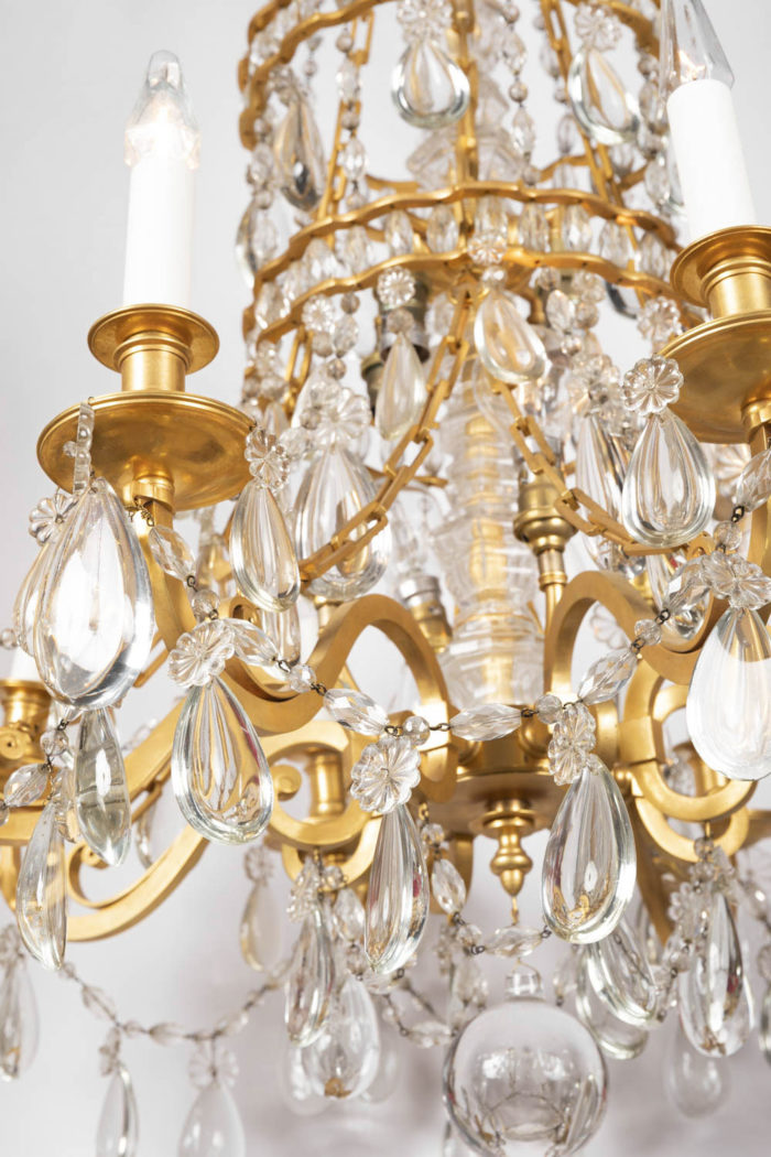 louis xvi style chandelier petit trianon gilt bronze arms