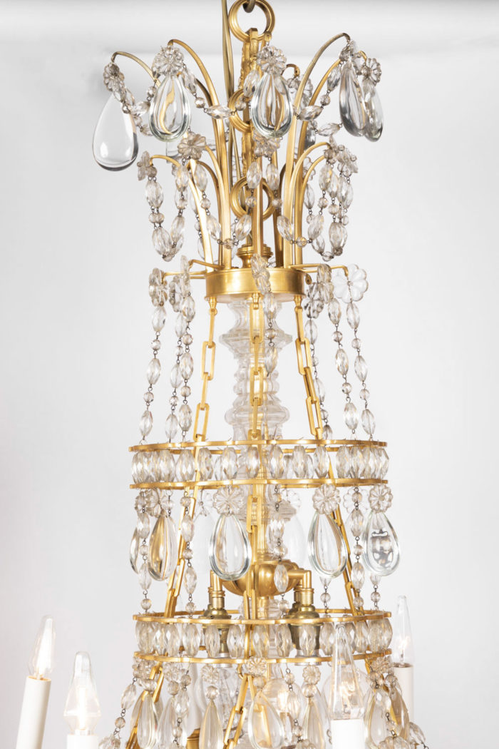 louis xvi style chandelier petit trianon gilt bronze