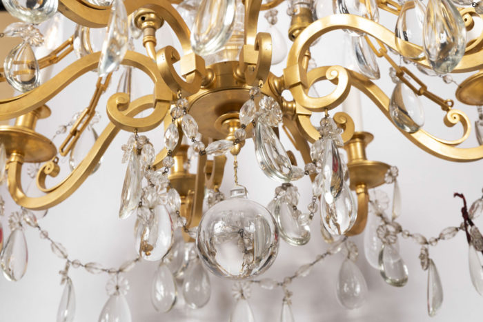 louis xvi style chandelier petit trianon gilt bronze tassels