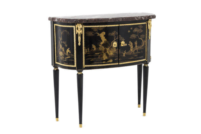 walter comelli commode laque noire chinoisant