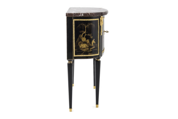 walter comelli commode black lacquer side