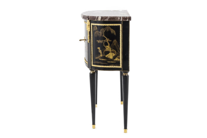 walter comelli commode black lacquer side