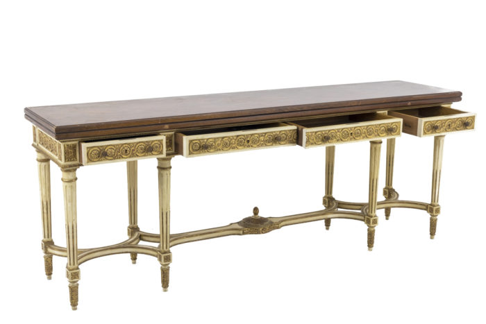 loscertales louis xvi style console opened drawers