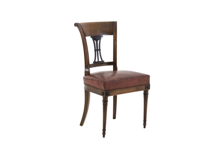 directoire style chairs mahogany leather