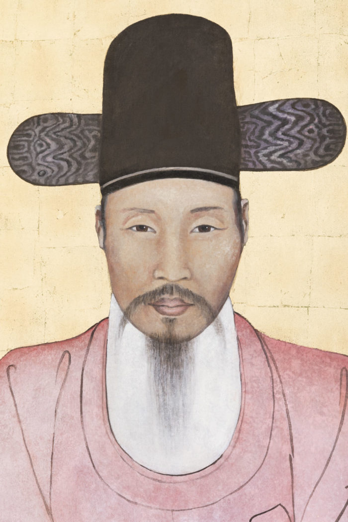 canvas chinese dignitary portrait