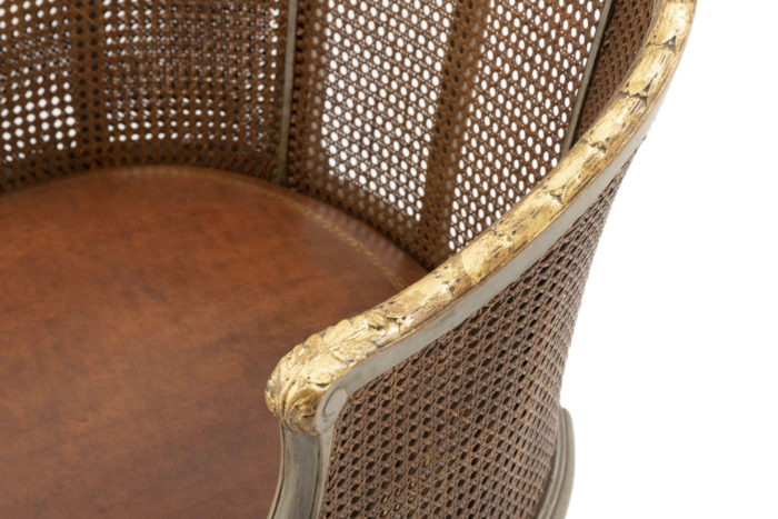 cane louis xv style bergeres gilt arm