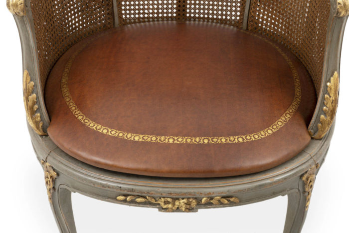 bergères style louis xv galette cuir