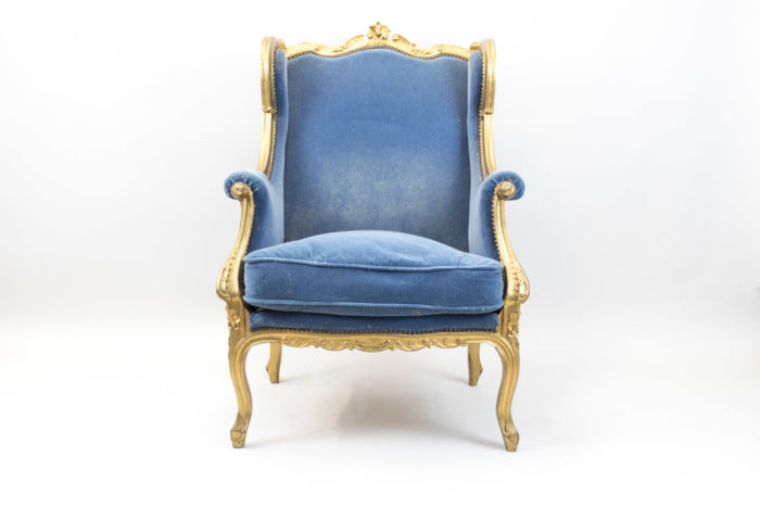 louis xv style wing bergeres gilt wood