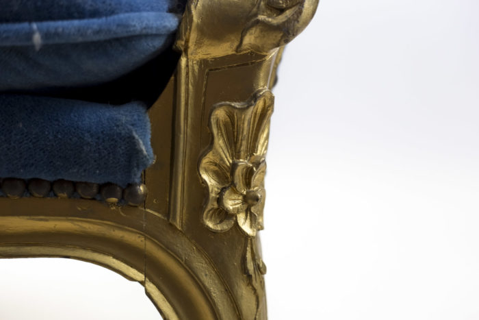 louis xv style wing bergeres gilt wood flower