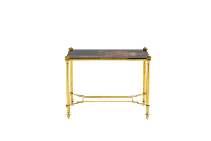 end tables chinese lacquer gilt brass face