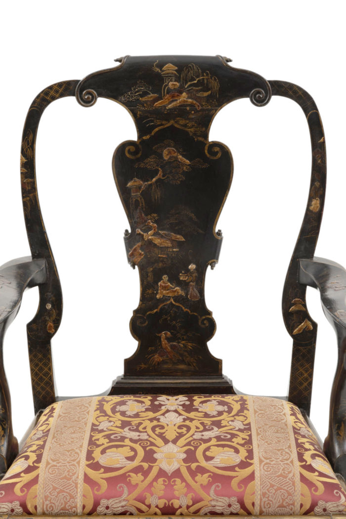 fauteuil chippendale chinoisant dossier