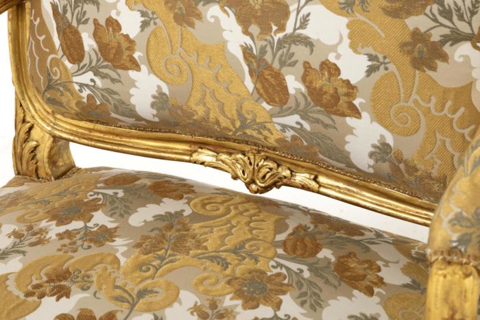 fauteuil style louis XV bois doré dossier (2)