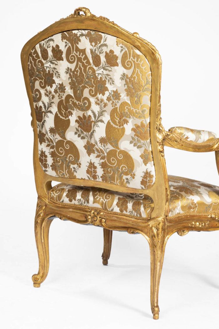 louis xv style armchairs back