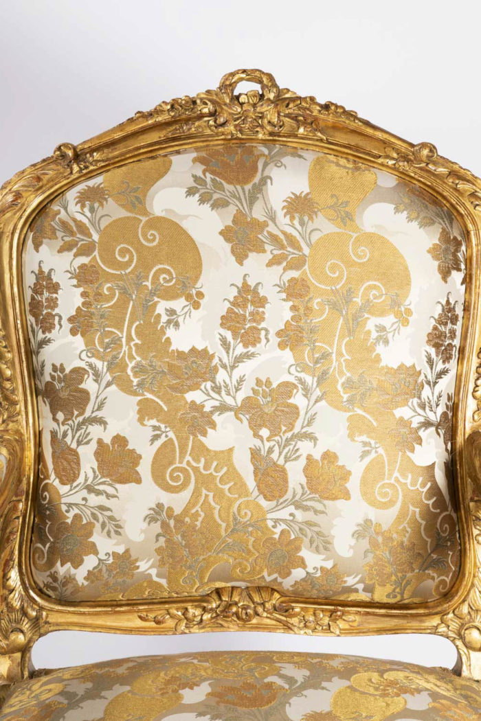 fauteuils style louis xv dossier