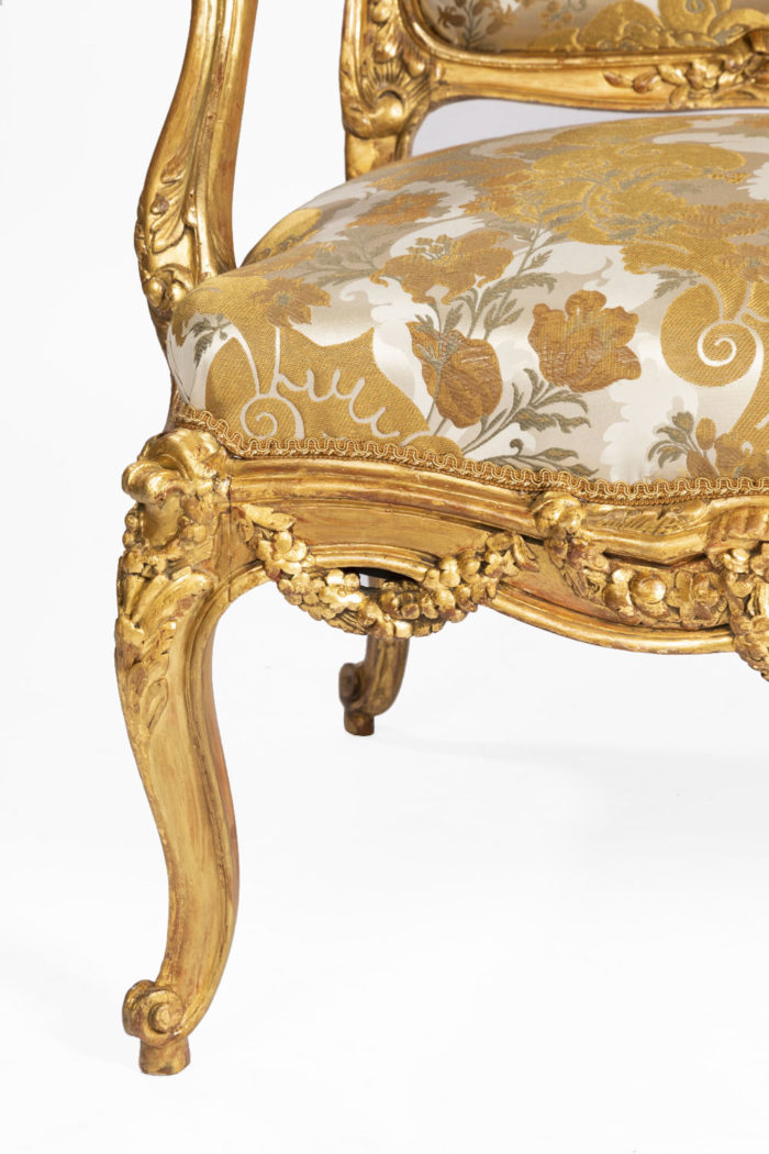 louis xv style armchairs cabriole leg