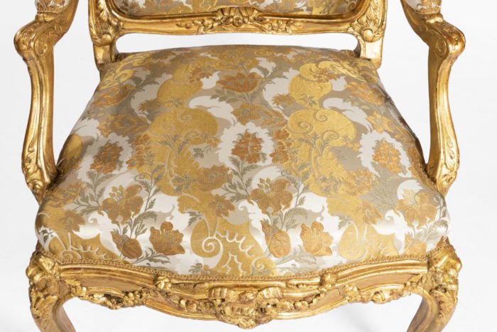 louis xv style armchairs rubelli fabric
