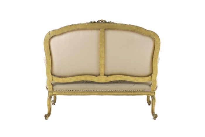 transition style sofa gilt wood tapestry back