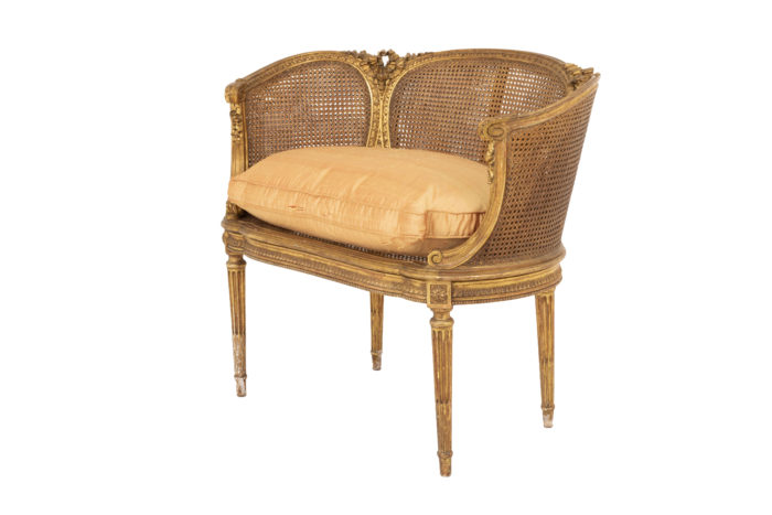louis xvi style cane sofa gilt wood