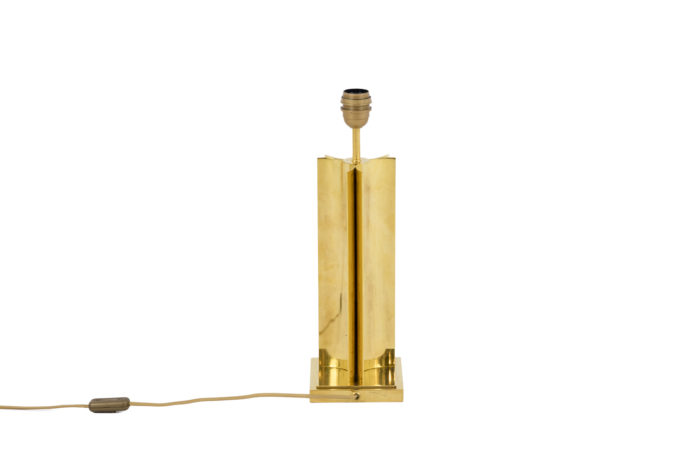 modern gilt brass lamp geometrical shaft