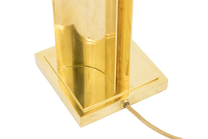 modern gilt brass lamp molded square base