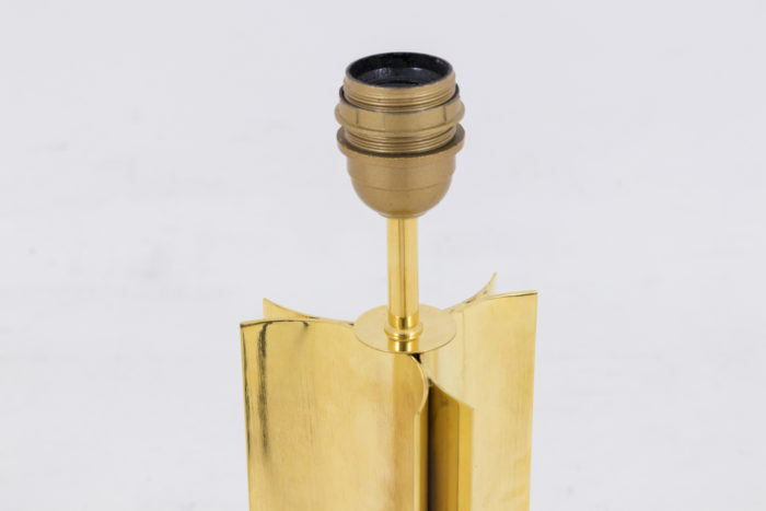 modern gilt brass lamp geometrical shaft