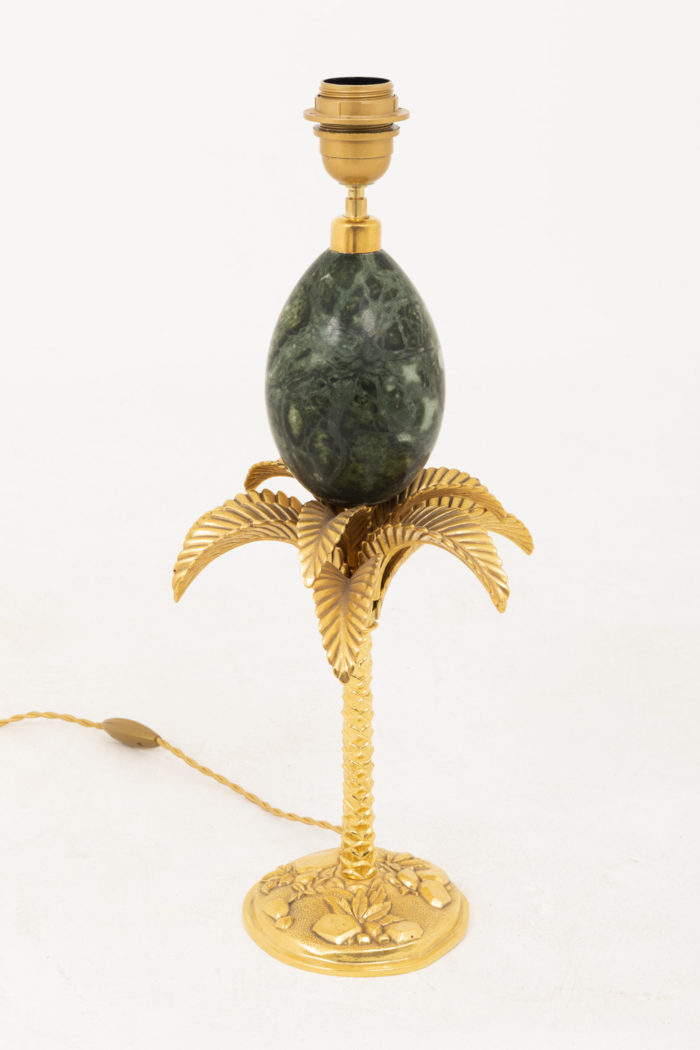 maison charles palm tree lamp gilt bronze marble