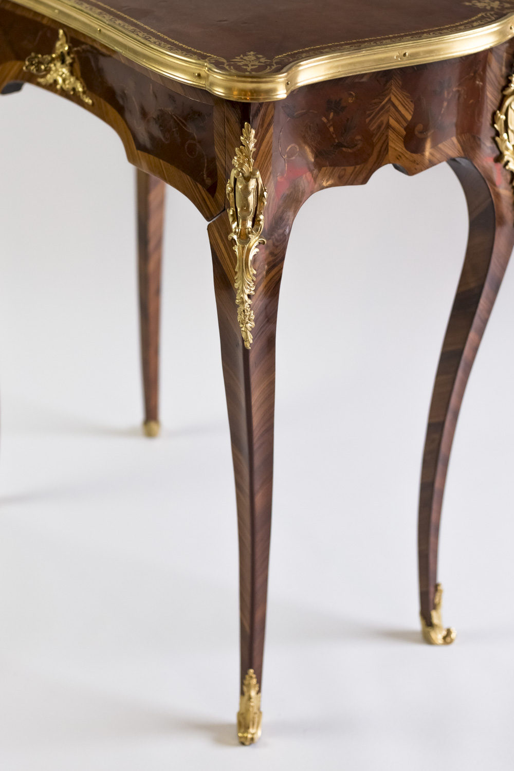 Louis Xv Style Small Table In Marquetry Circa 10