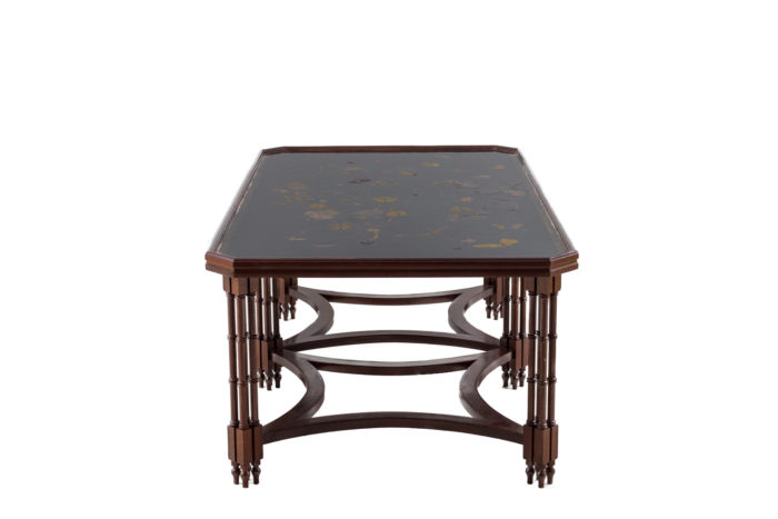 madeleine castaing table mahogany black lacquer side