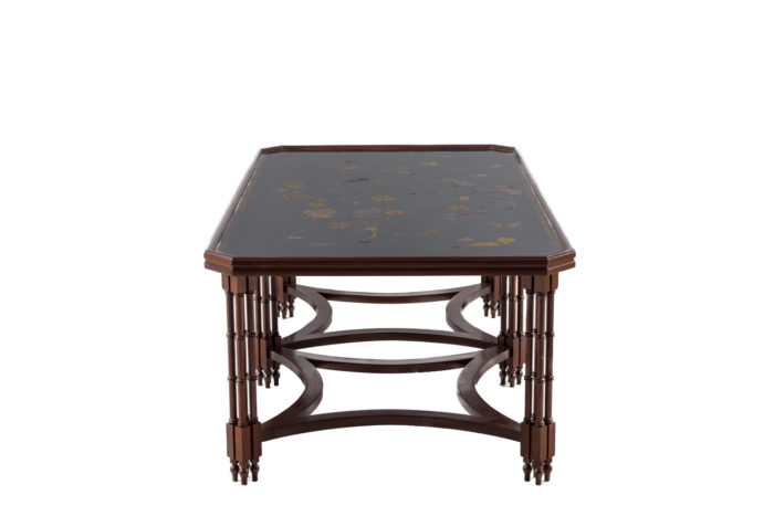 table madeleine castaing acajou laque noire side