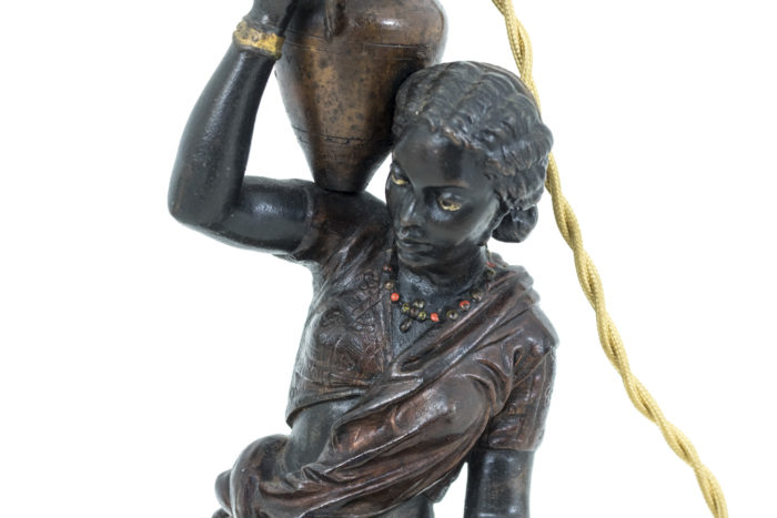 lamps oriental style spelter woman amphora