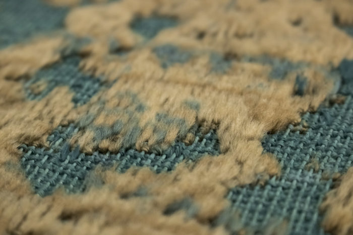 contemporary persian carpet turquoise ochre
