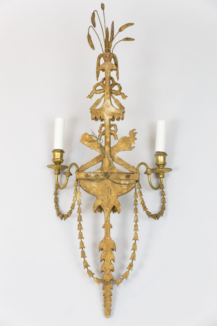 adam style neoclassical wall sconces back