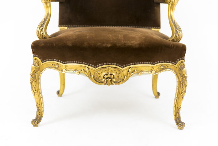 louis xvi style armchair gilt wood
