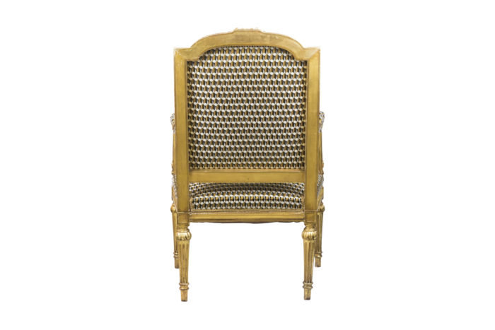 louis xvi style armchairs gilt wood back