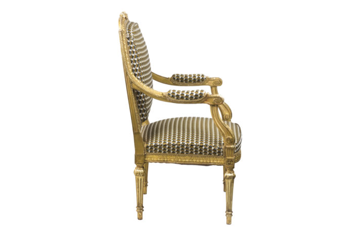 louis xvi style armchairs gilt wood side