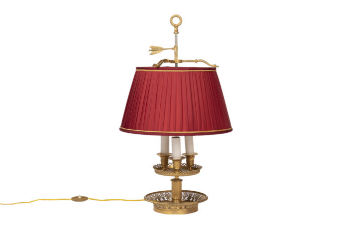 restauration style bouillotte lamp gilt bronze