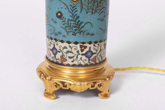 cloisonne enamels lamps gilt bronze base