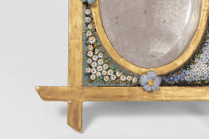 table mirror mosaic gilt frame
