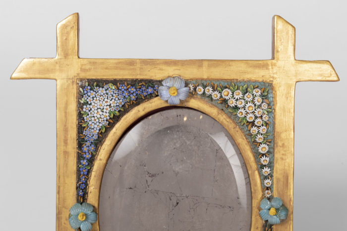 table mirror mosaic gilt frame