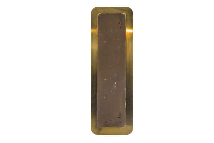 rectangular mirror gilt brushed brass back