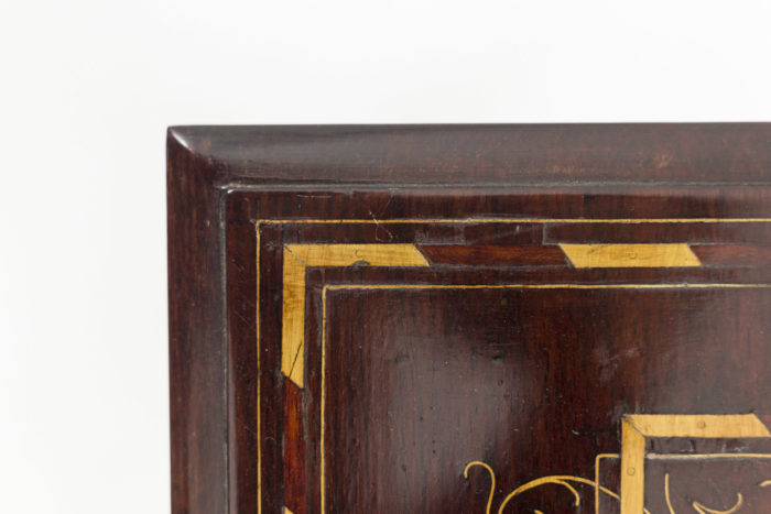 end tables mahogany gilt brass edges
