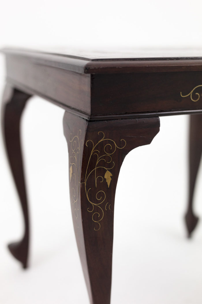 end tables mahogany gilt brass leg