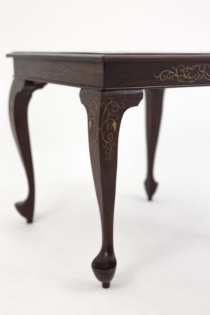 end tables mahogany gilt brass cabriole leg